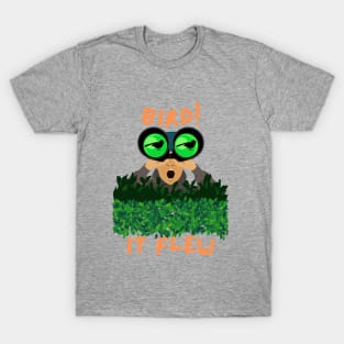 Bird Watcher with binoculars T-Shirt